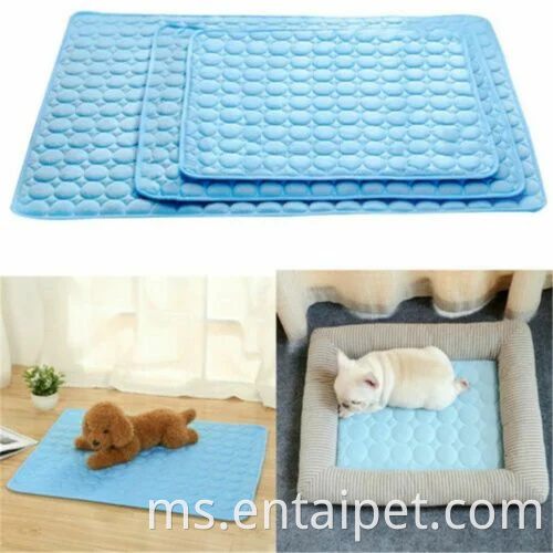 Anjing penyejuk musim panas katil sejuk pad mewah haiwan peliharaan tikar